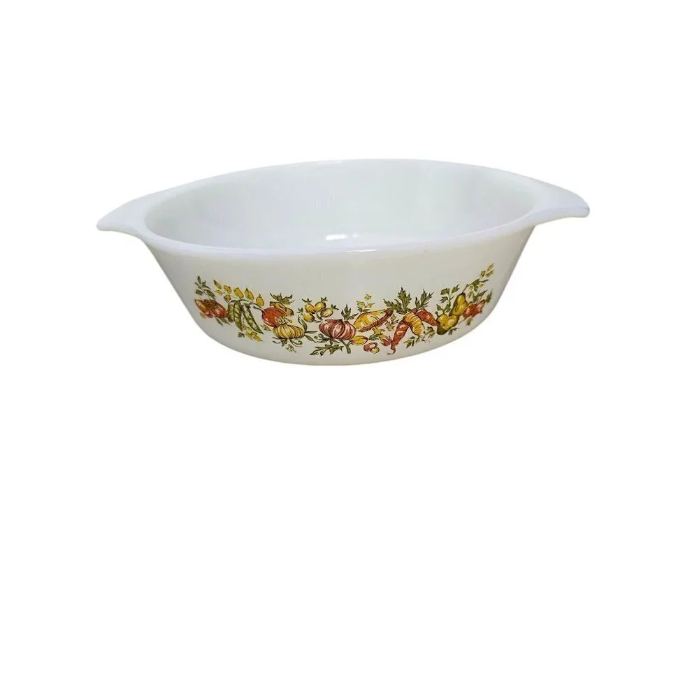 Vintage Fire King Anchor Hocking Spice of Life Oval Baking Casserole Dish